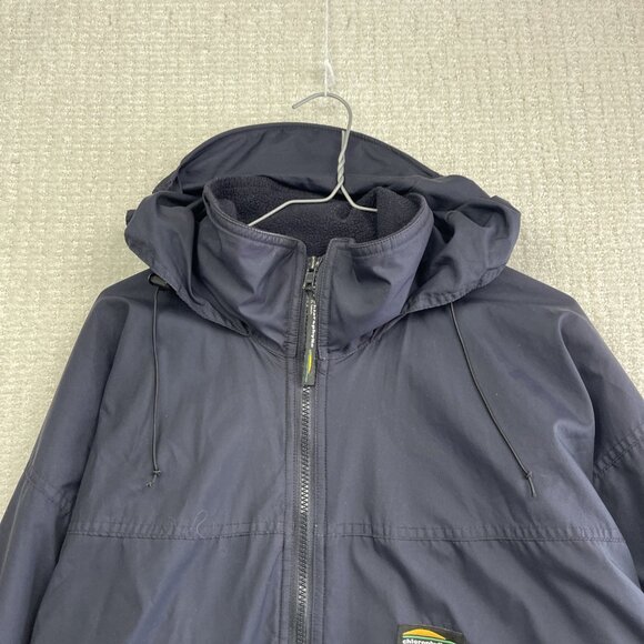 VTG Chlorophylle H. Tech Polartec Full Zip Jacket Fleece Dark Blue Men Sz Large - Picture 2 of 16